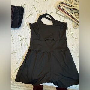 Black athletic romper